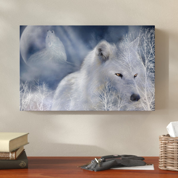Millwood Pines White Wolf Painting Acrylic Painting Print On