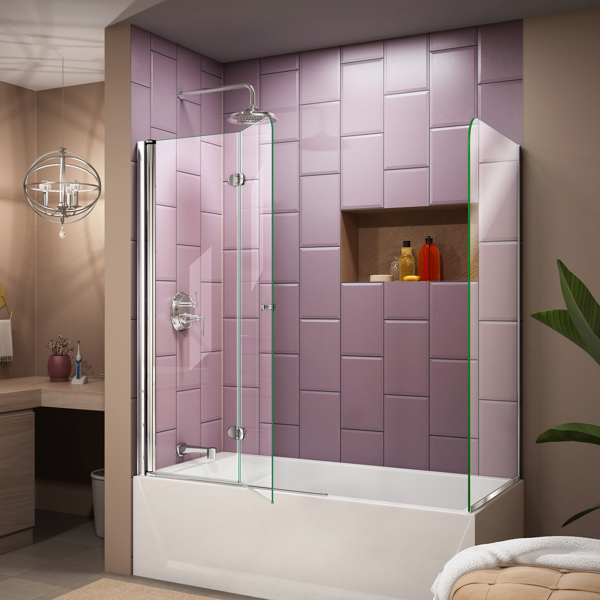 Dreamline Aqua Fold 36 X 58 Folding Tub Door Wayfair