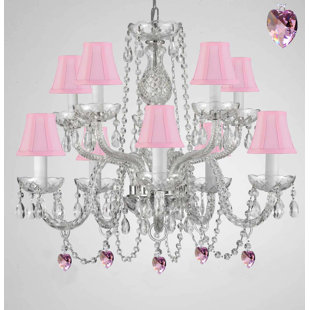 Go to store & view more images Dozier 10-Light Shaded Chandelier by Harriet Bee