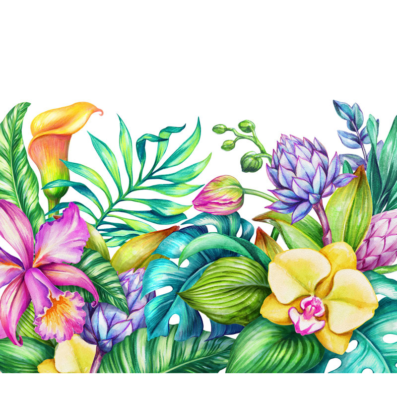 Bungalow Rose Mesa Removable Paradise Nature Tropical Flowers 9 17