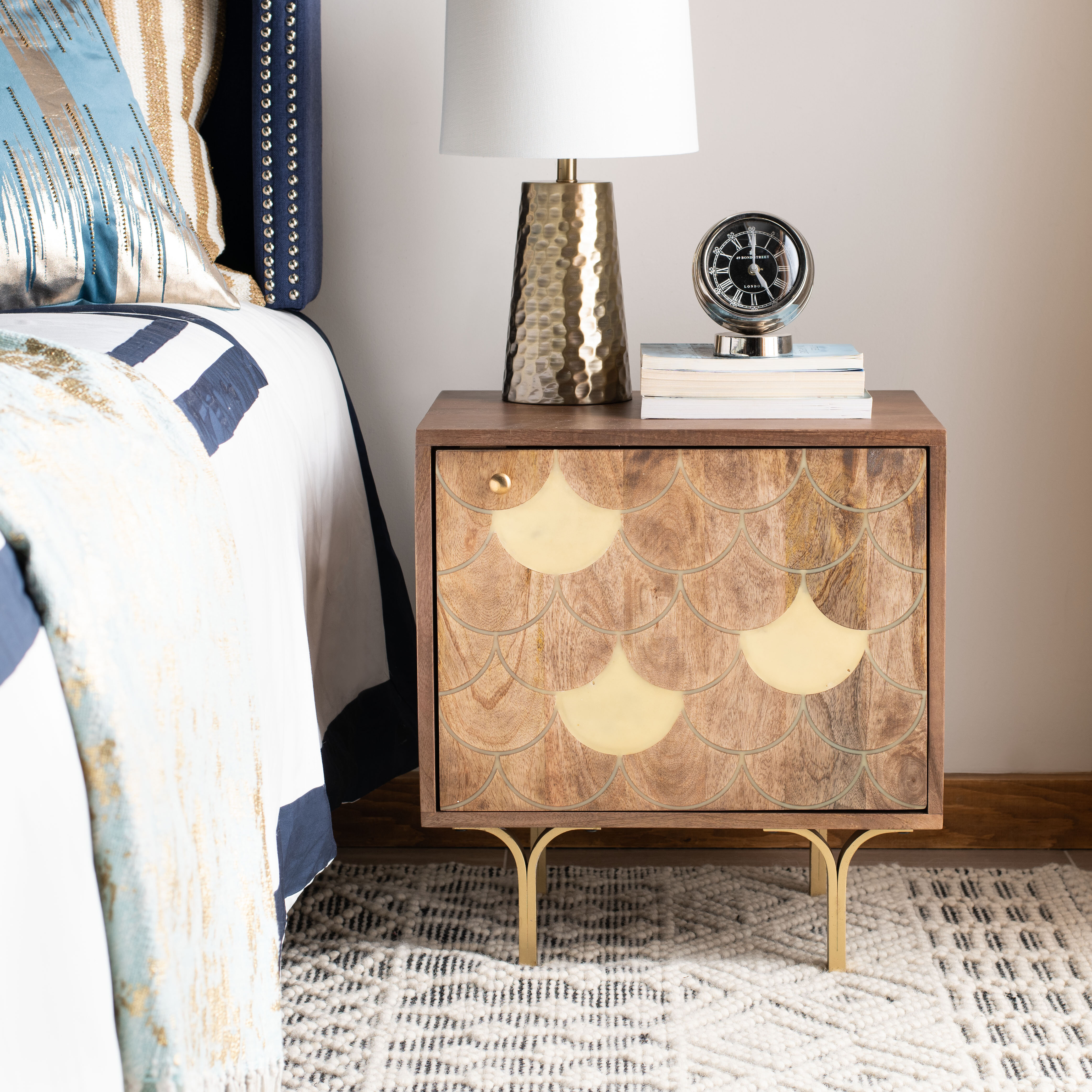 Mistana Layla Solid Wood Nightstand In Light Walnut Reviews Wayfair