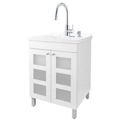 Hamed 24" W x 21.75" D x 49.75" H Single Laundry Room Vanity Set