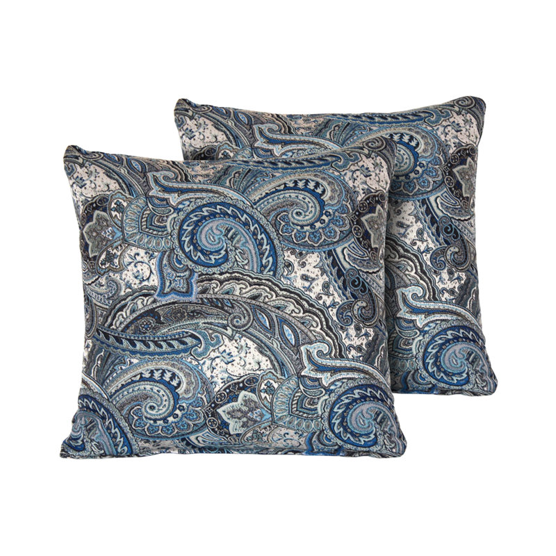 Canora Grey Posner Paisley Square Outdoor Throw Pillow Reviews