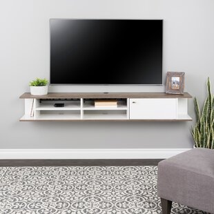 Wall-Mounted Media Console Kptoaz Floating TV Stand Cabinet Modern Wall Mount TV Shelf TV Desk Entertainment Center Nordic Style for Home Living Room Office