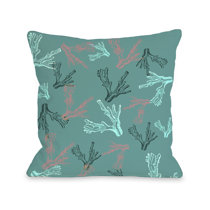 coral reef throw pillows