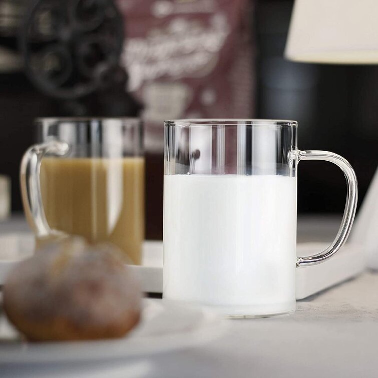 Anchor Hocking Mocha Glass Coffee Mugs Set of 6 14 oz