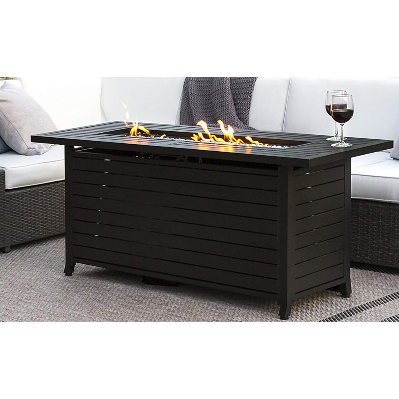 Outdoor Steel Propane Fire Pit Table