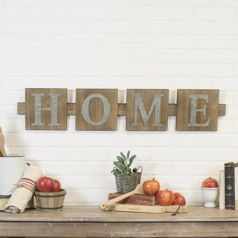Home Decor Accents Wall Pediments Decorative Word Signs Rustic