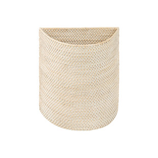 Go to store & view more images Highland Dunes Cresthaven Half-Moon Rattan Open Waste Basket