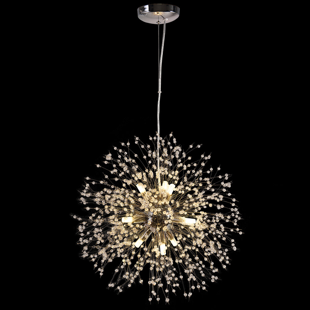 Etta Avenue Dandelion 9 Light Crystal Chandelier Reviews Wayfair Co Uk