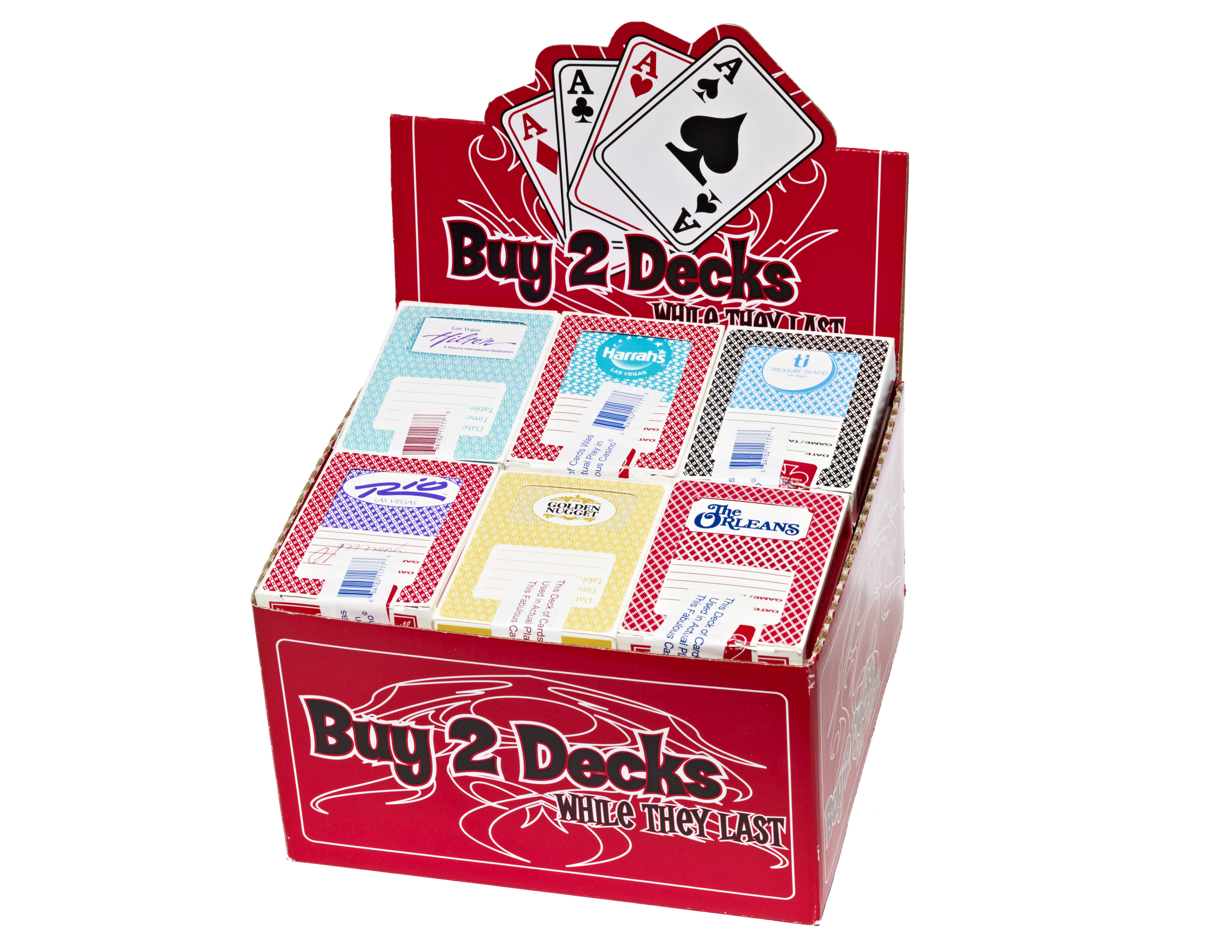 Paris Casino Las Vegas Playing Cards 24 Decks 2 Colors Used in Casino. 
