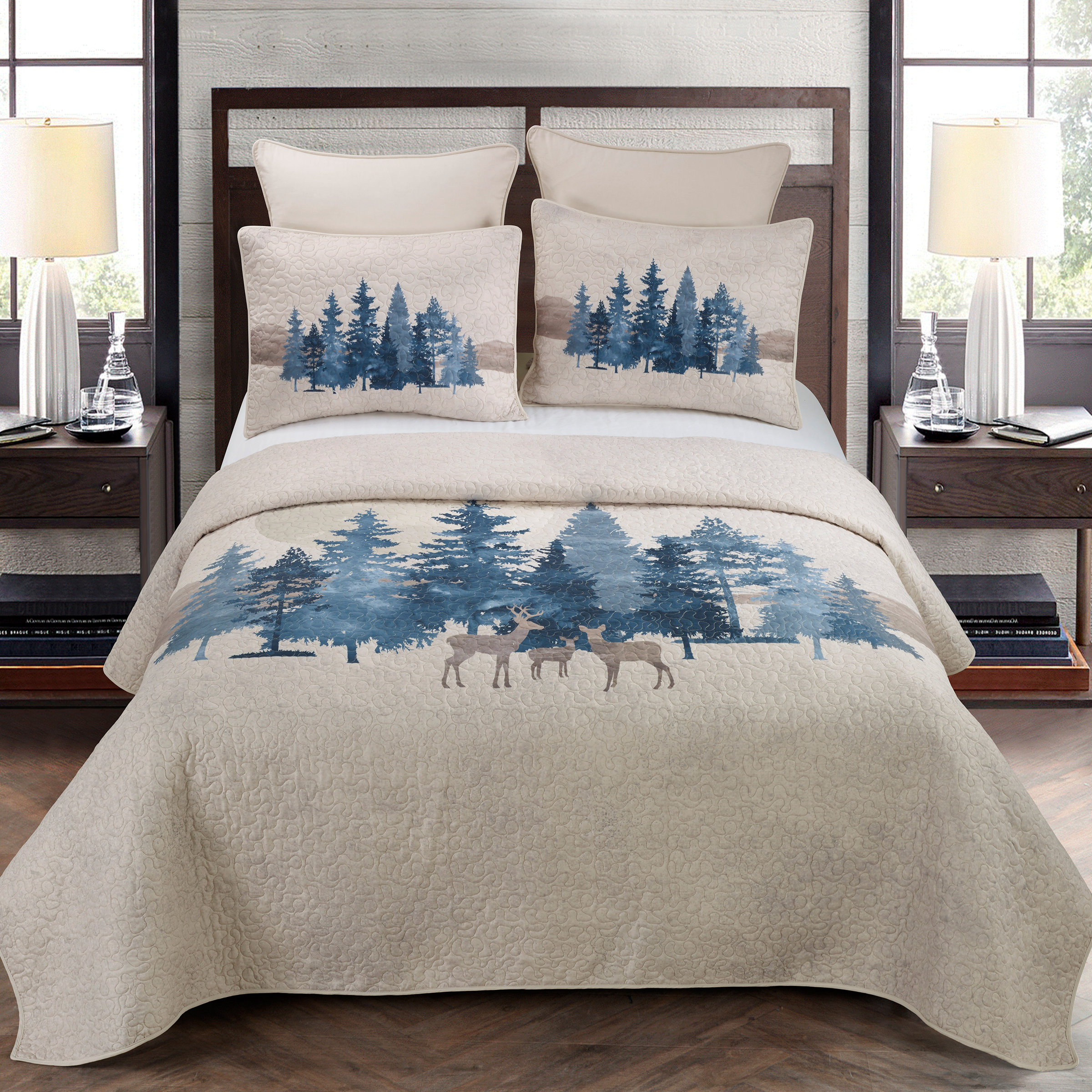 Whitetail Ridge Deer Comforter Set with Sheet and Curtain Options!