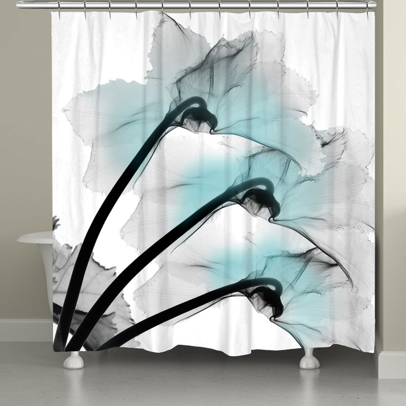 Latitude Run Bolivar Orchid X Ray Flower Single Shower Curtain