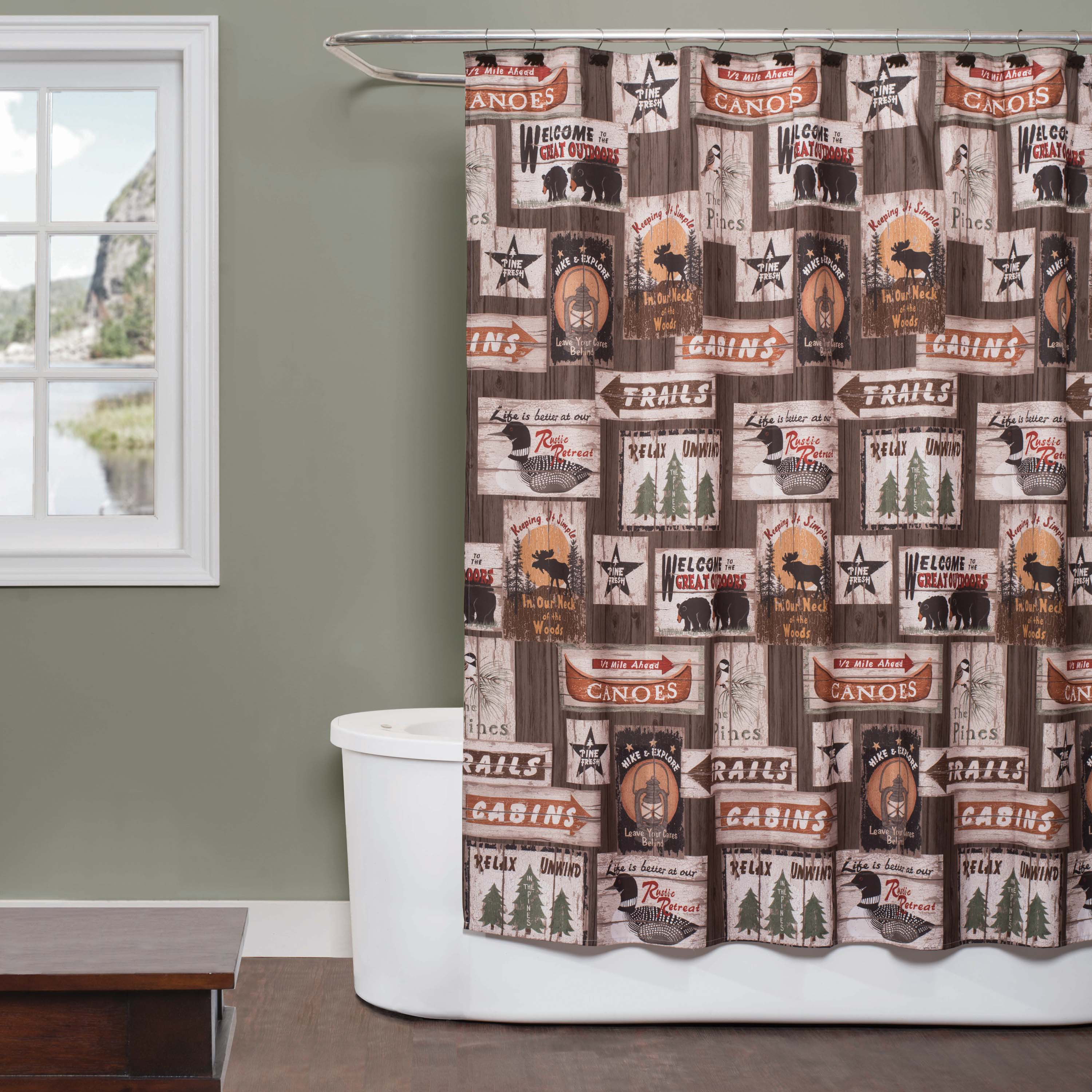 Millwood Pines Forrestal Great Fabric Single Shower Curtain