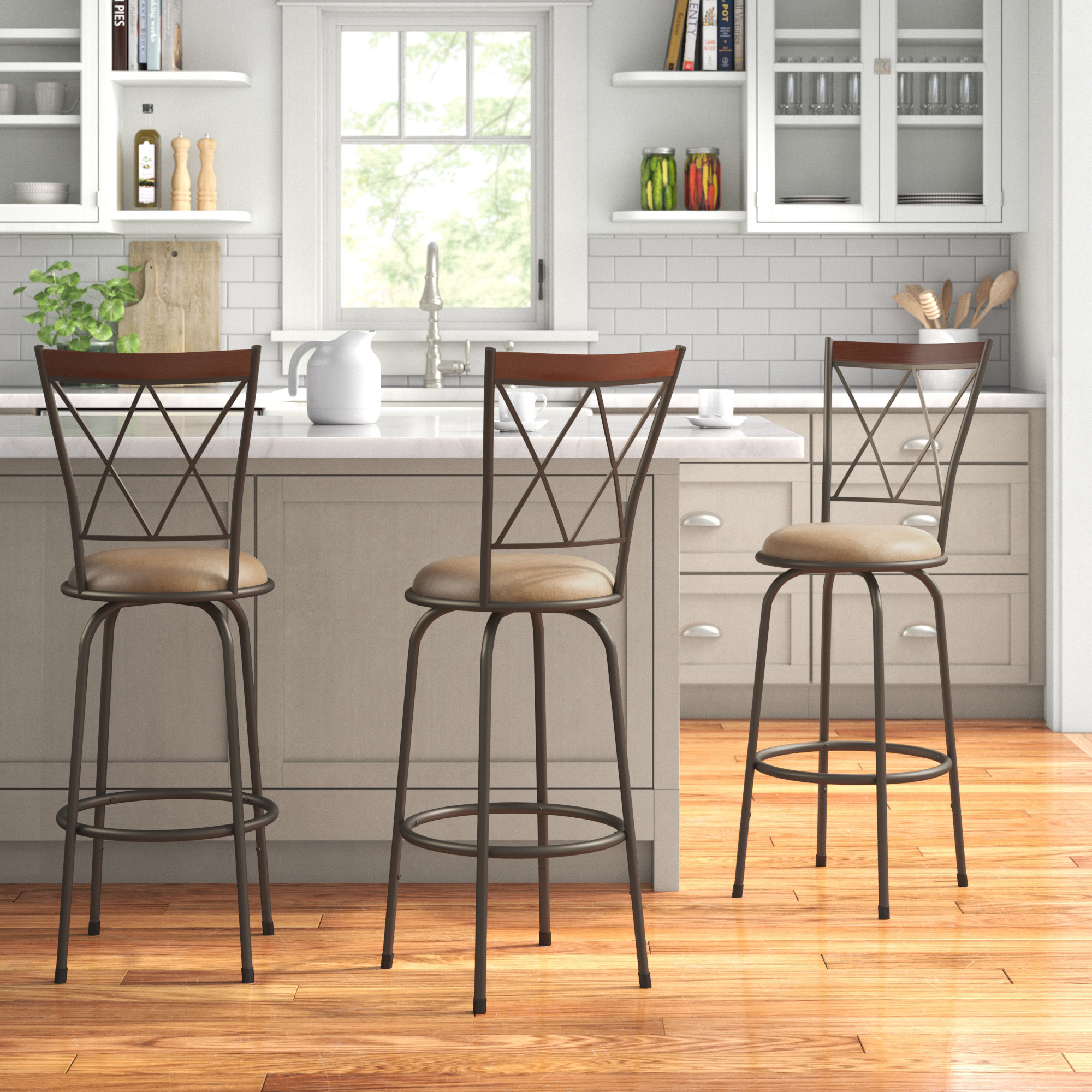 set of 3 kitchen bar stools