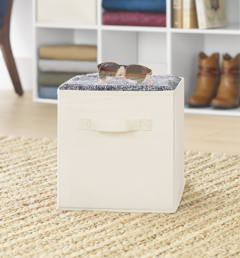Alisha Plastic Storage Bin Color: White