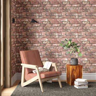 York Embossed Textured Rustic Red Orange Brown Industrial Loft Brick Wallpaper 