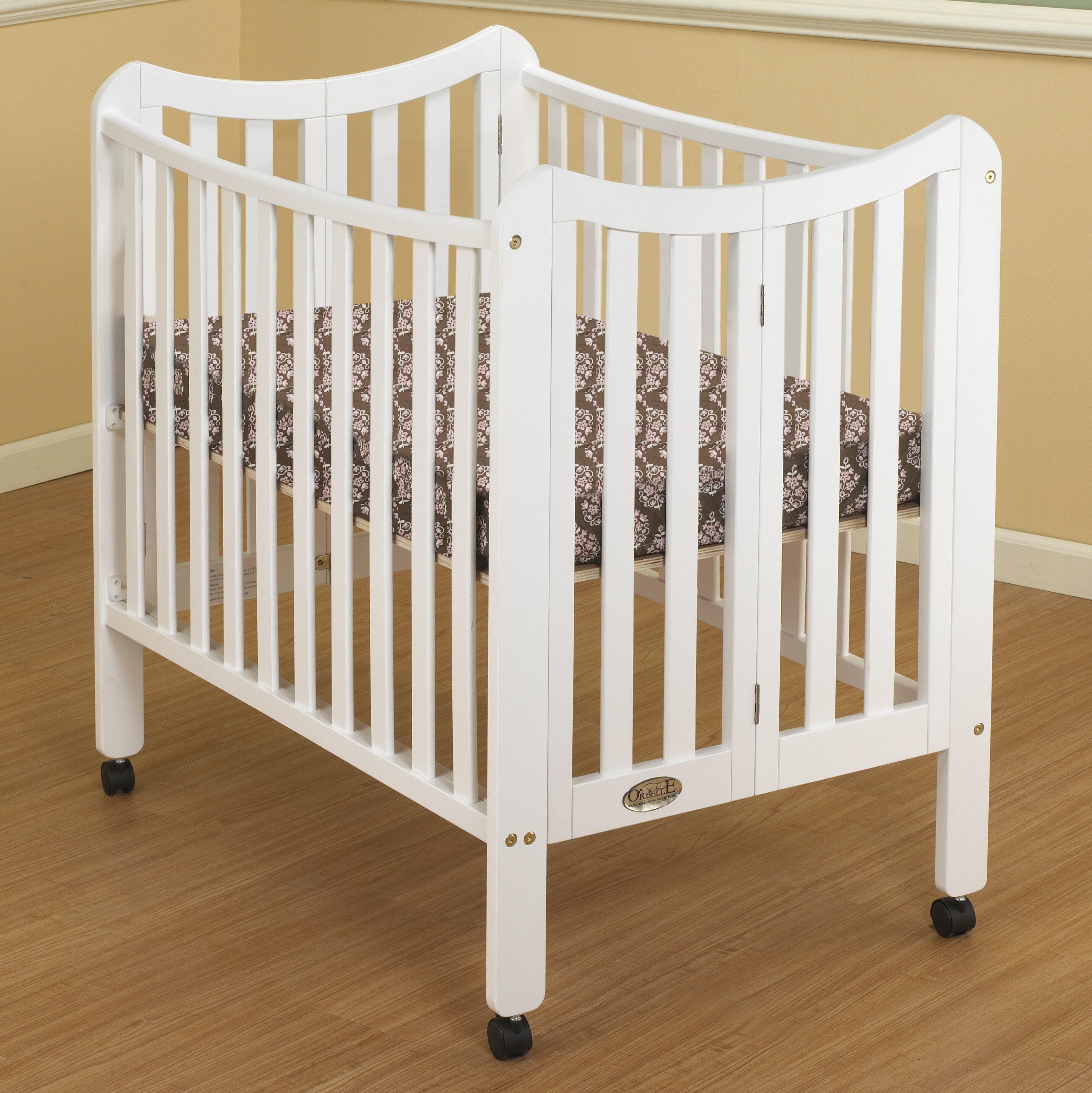 solid wood mini crib