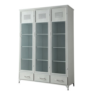 Go to store & view more images Kallas Metal Locker China Cabinet by Bungalow Rose