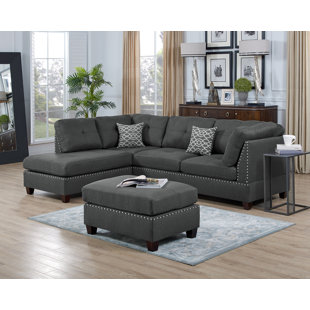 Go to store & view more images Moyers Reversible Sectional with Ottoman by Winston Porter