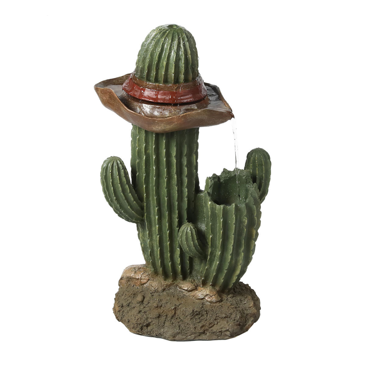 Union Rustic Corda Resin Cactus Fountain Wayfair