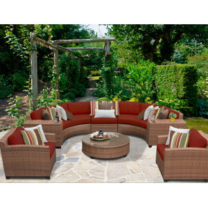 Laguna 8 Piece Sectional Seating Group with Cushion