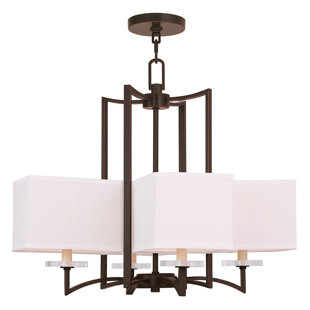 Go to store & view more images Amenia 4-Light Shaded Chandelier by Latitude Run