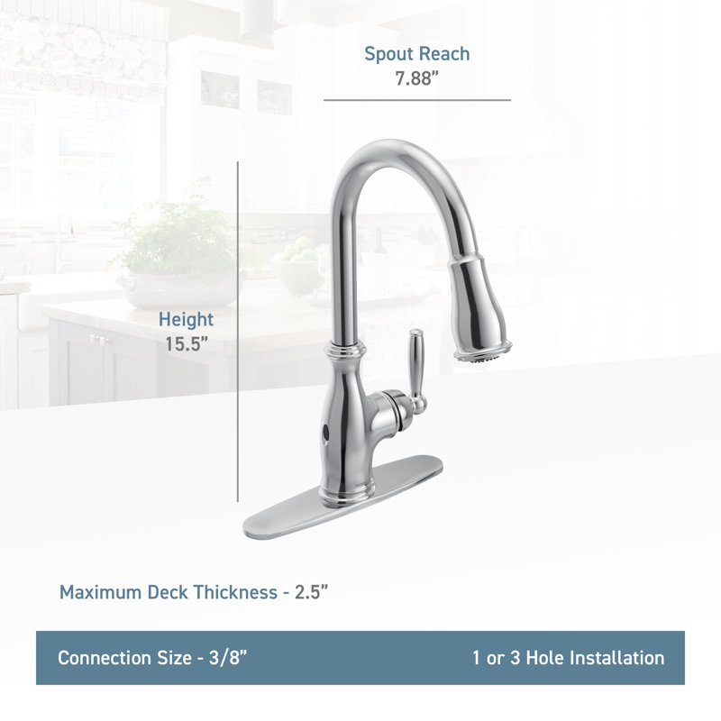Moen Brantford Pull Down Touchless Single Handle Kitchen Faucet