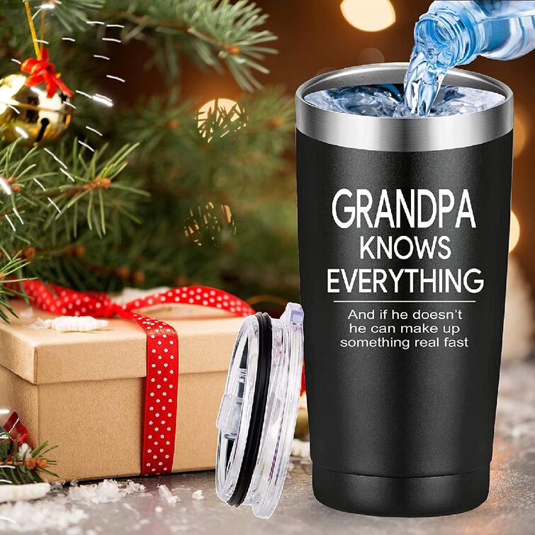 Cool Grandpa Travel Cup Birthday Gift for Grandpa Father's Day Grandpa Tumbler I'm The Cool Grandpa 20oz Coffee Tumbler