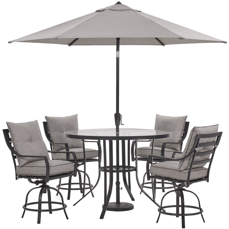 Patio table with umbrella and 4 chairs Clearance