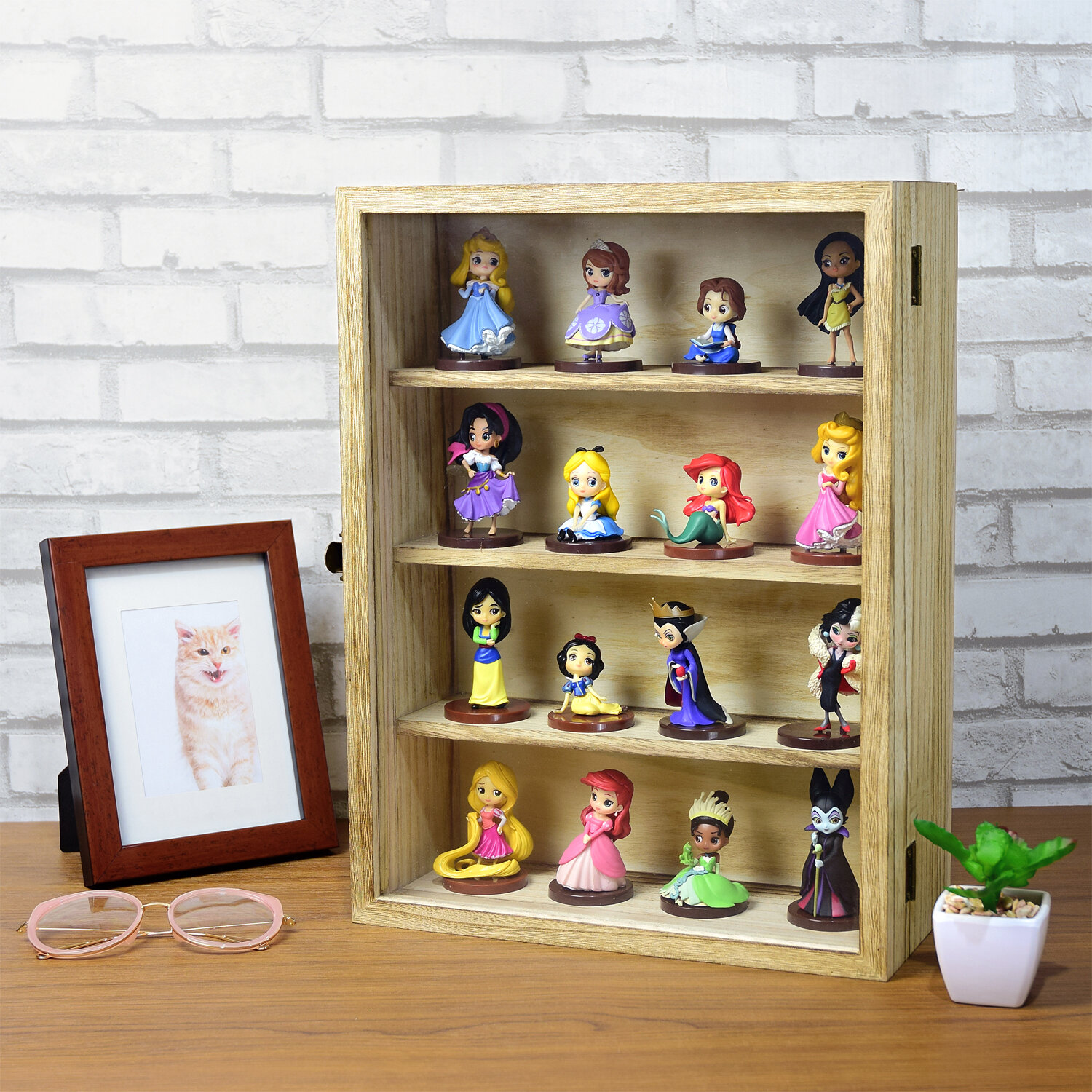 Collectible Miniatures Locking Display Case Wall Mount or CounterTop colorc...