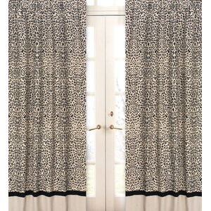 Safari Animal print Semi-Sheer Rod Pocket Curtain Panels (Set of 2)