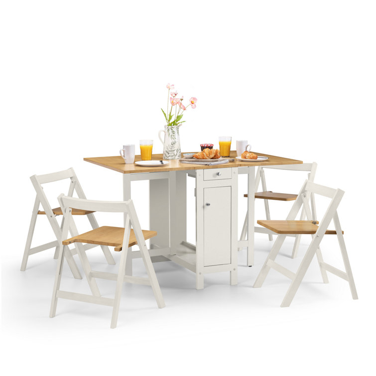 alfreda folding dining set with 4 chairs