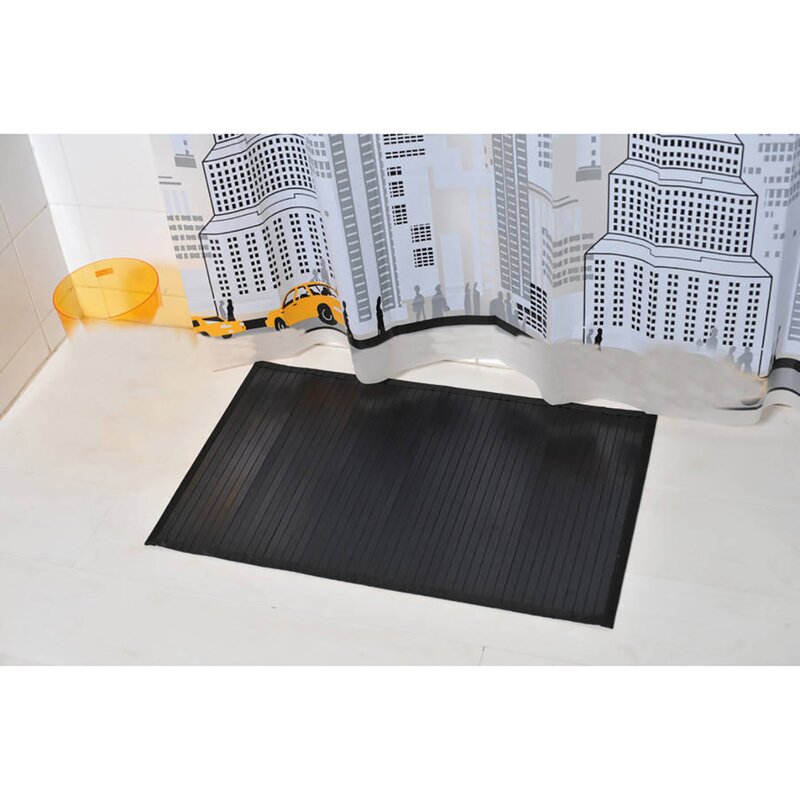 black non slip bath mat