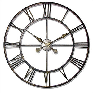 The Iron Tower Large Wrought Iron Wall Clock
