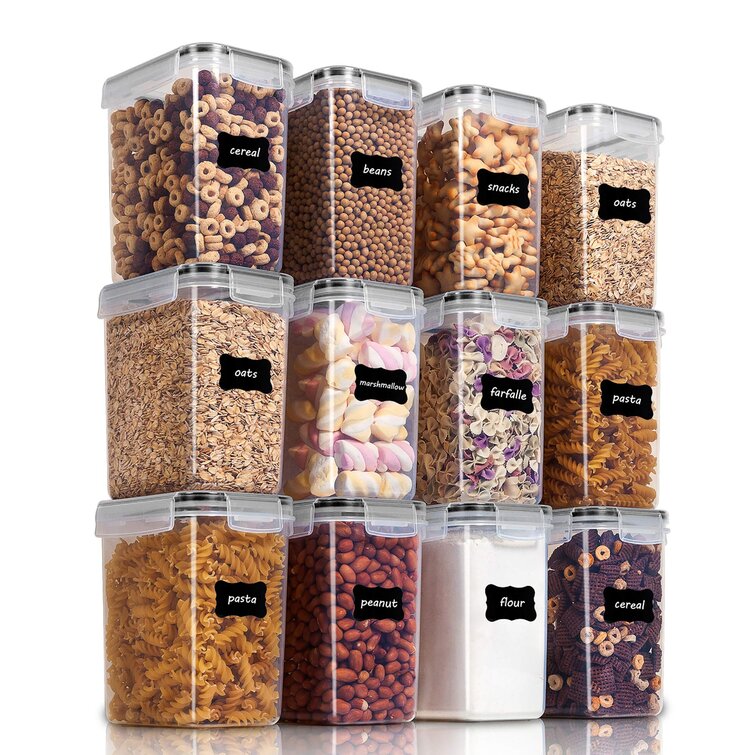 Noodle Storage Box Plastic Food Sealed Jar Canister Box For Dried Fruit Snacks 