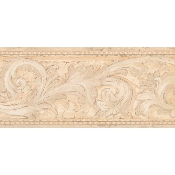 York Wallcoverings Damask Vines On Salmon 15 L X 9 W Wallpaper
