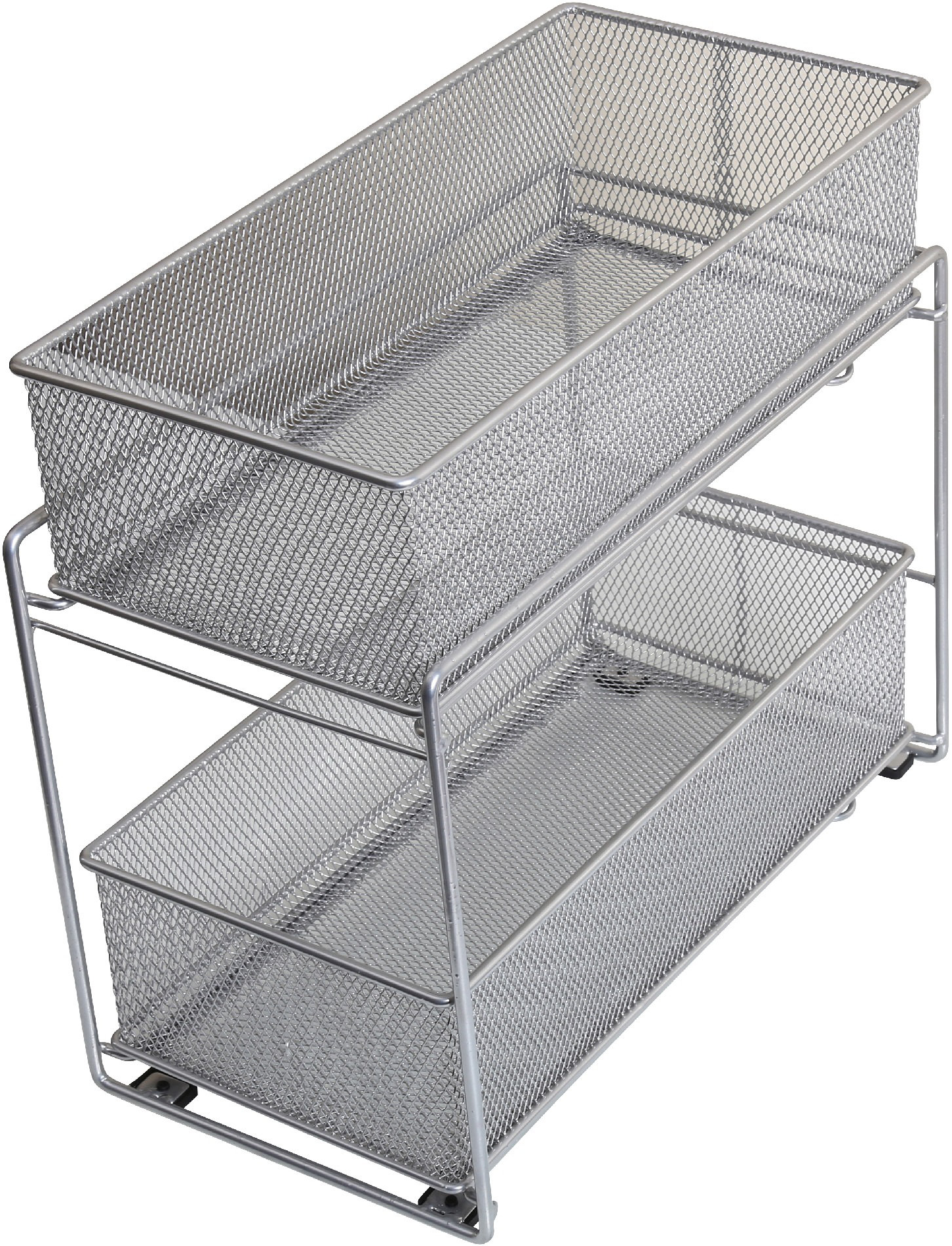 Rebrilliant Kaan 2 Tier Mesh Roll Out Cabinet Organizer Drawer