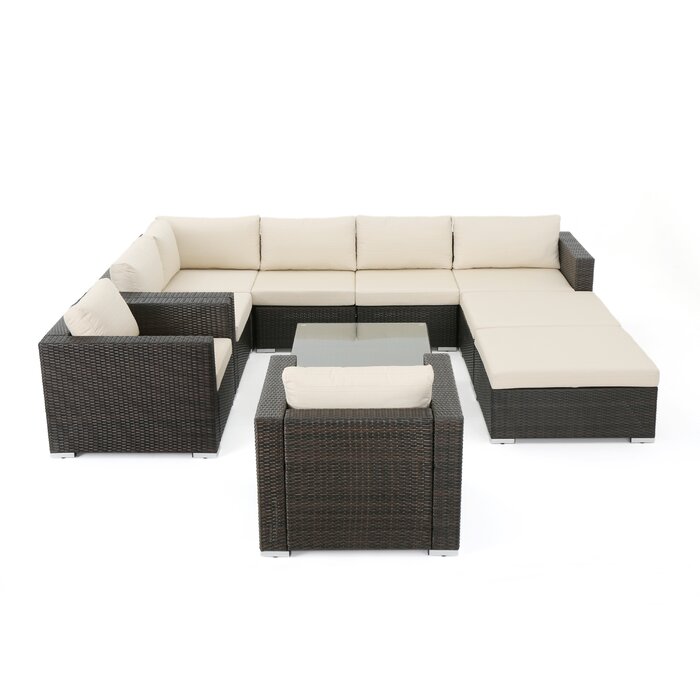 Cabral 10 Piece Sectional Seating Group With Cushions