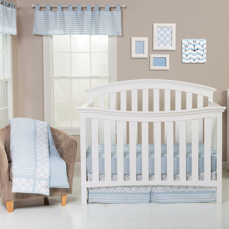 Light Blue Nursery Bedding Thenurseries Trend Lab Blue Sky 3 Piece Crib Bedding Set Reviews Wayfair