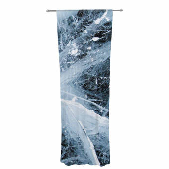 30 x 84 Sheer Curtains Kess InHouse Shirlei Patricia Muniz We are Waiting for Blue Abstract Decorative Set