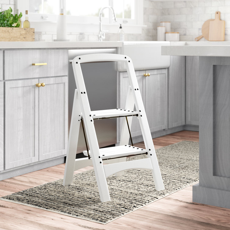 Wfx Utility Wood Series 2 Step Wood Step Stool With 225 Lb Load Capacity Reviews Wayfair Ca