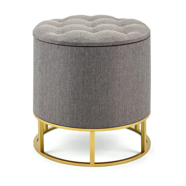 Tufted Ottoman Metal Base Wayfair