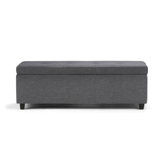 Burkeville 48 Tufted Rectangle Storage Ottoman by Charlton Home®