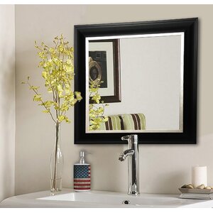 Square Wooden Wall Mirror