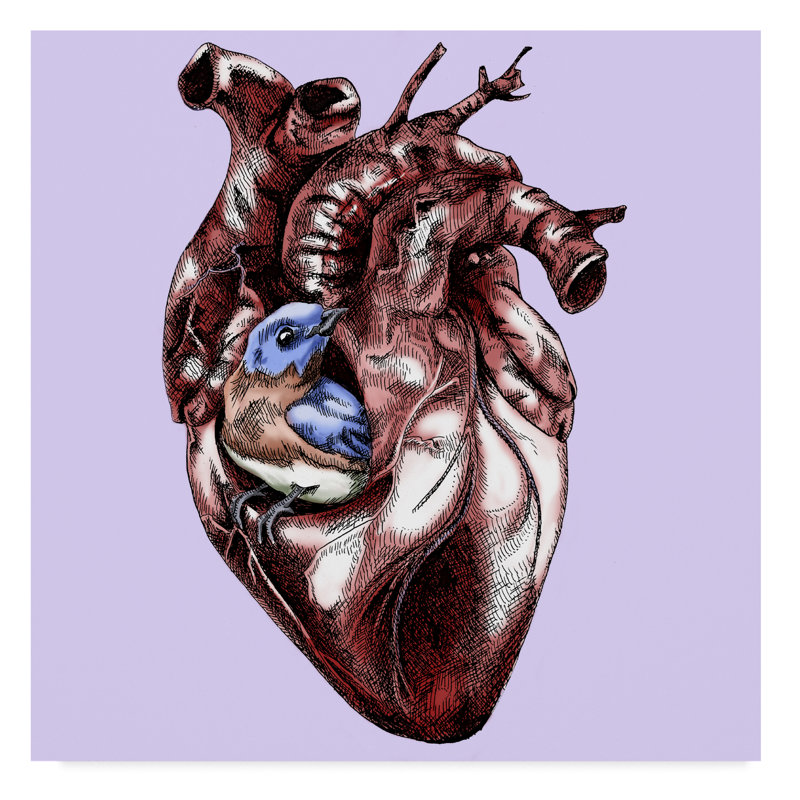 East Urban Home Birdie In My Heart Acrylic Painting Print On