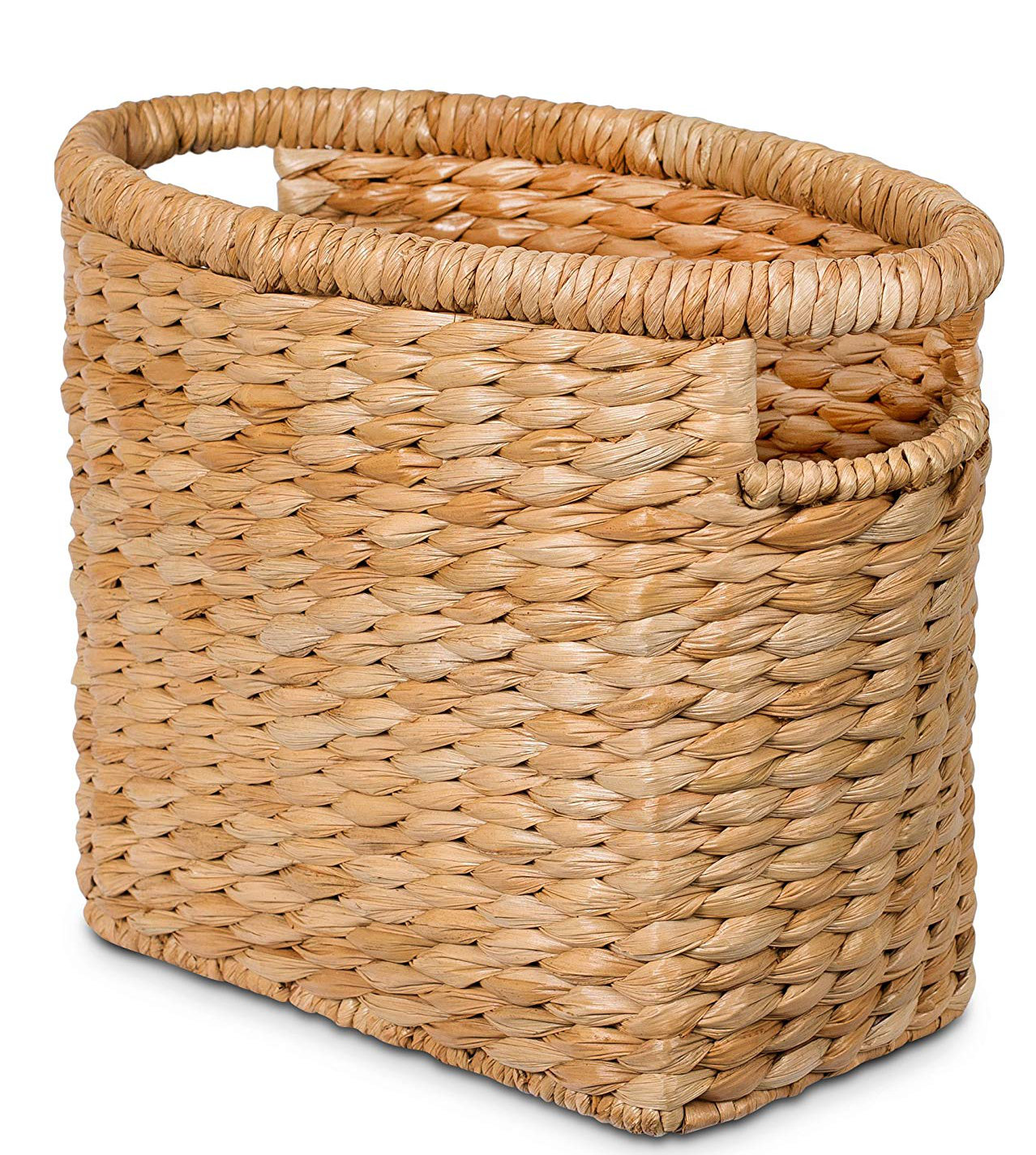 Highland Dunes Emborough Hand Woven Basket Magazine Rack Wayfair