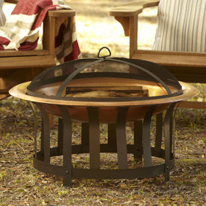 Crimson Copper Charcoal Fire Pit