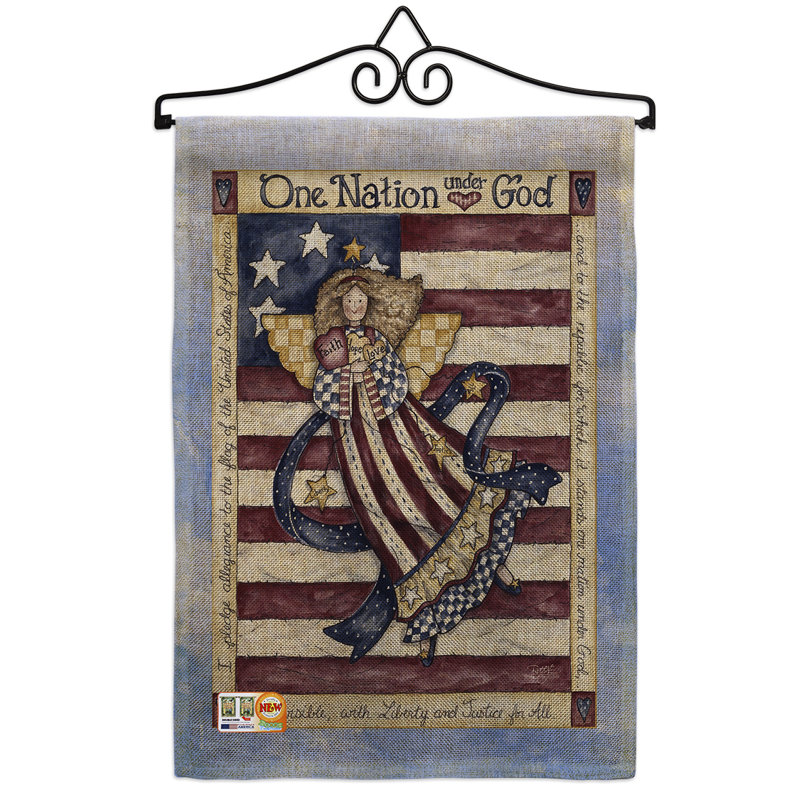Breeze Decor One Nation Under God American Patriotic 2 Sided