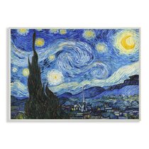 ZAB242 Van Gogh Starry Night Modern Canvas Abstract Wall Art Picture Prints 